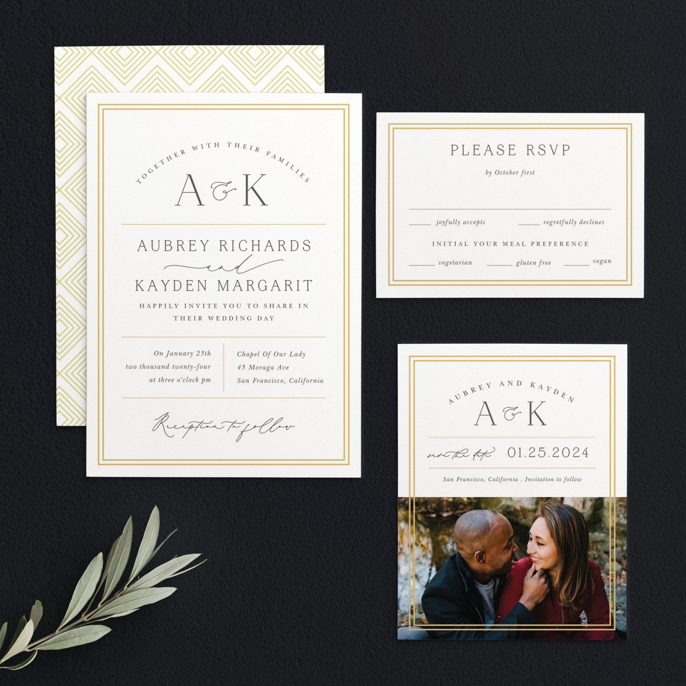 Wedding invitation suite